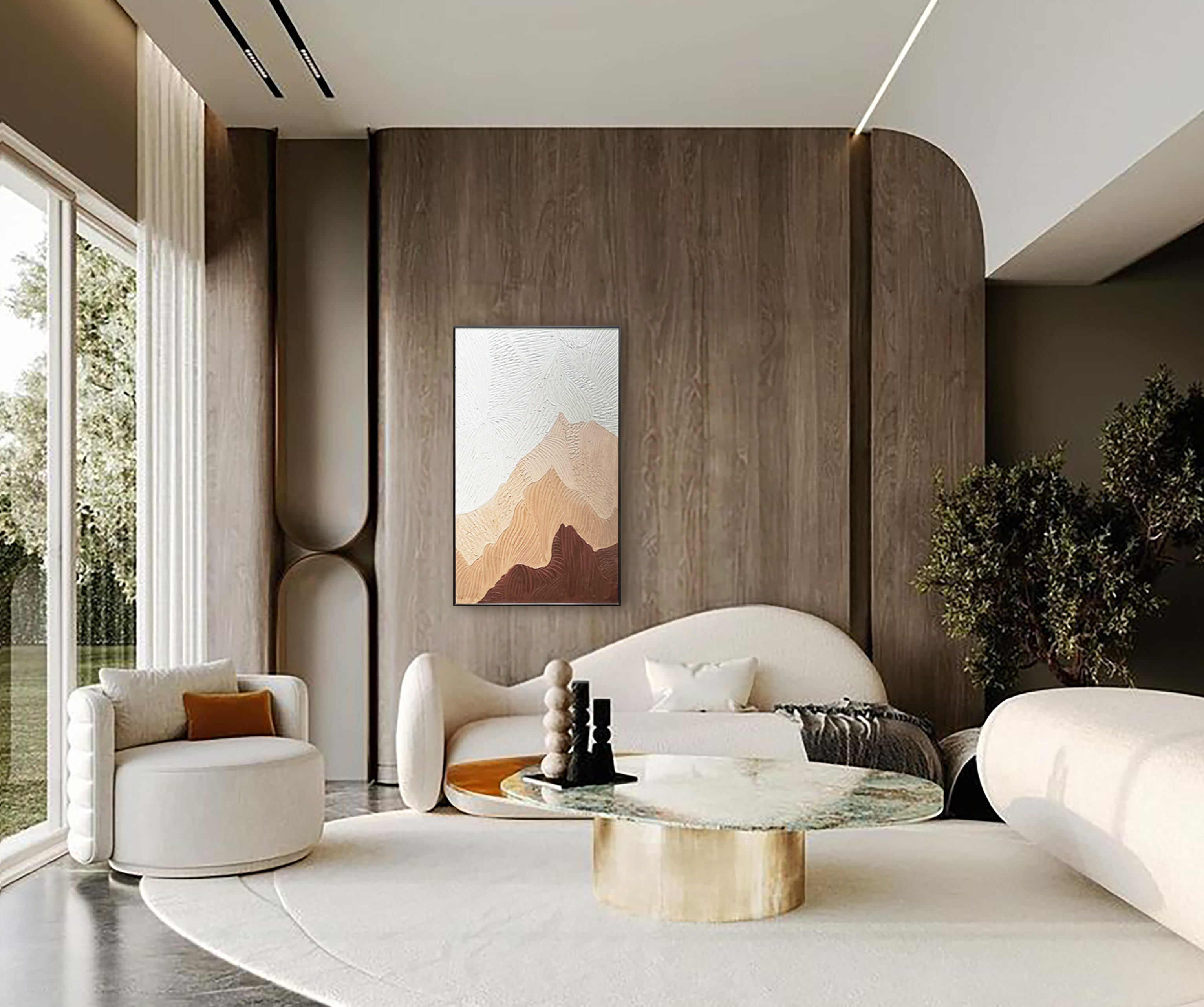 日冕之脈畫作 棕