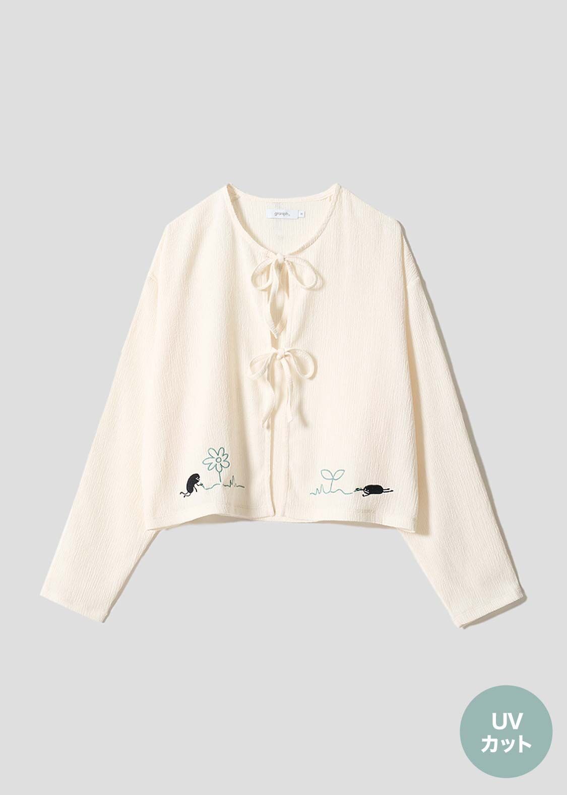 日本預訂 graniph GH Magic Paint Beautiful Shadow | Ribbon Cardigan
