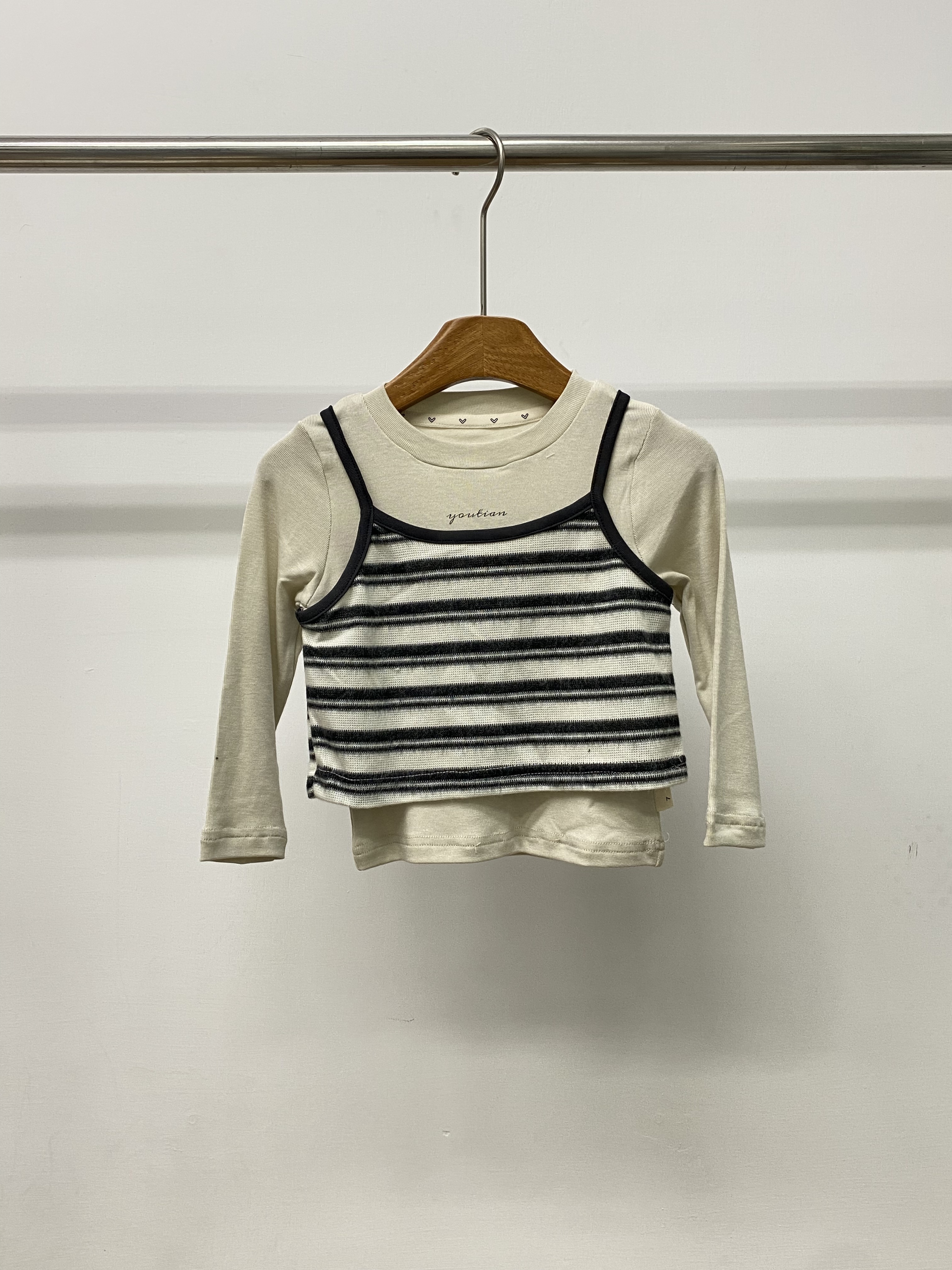 A04770條紋背心兩件套