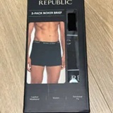[S] BANANA REPUBLIC BLACK 3PACK BOXER BRIEF, 1859935-BLACK (SZZ1133)