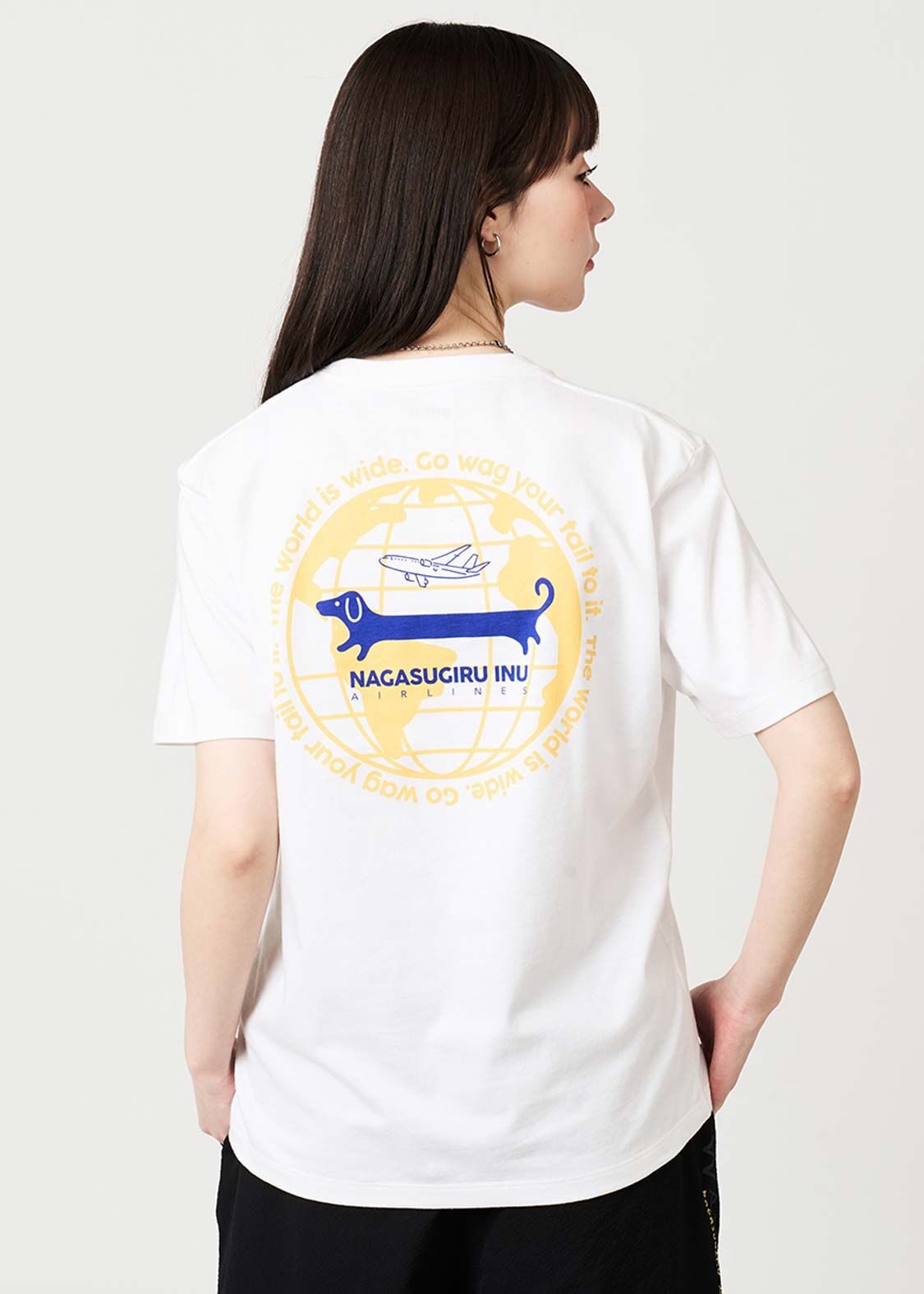 日本預訂 graniph GH Nagasugiru Inu Airlines | T-shirt