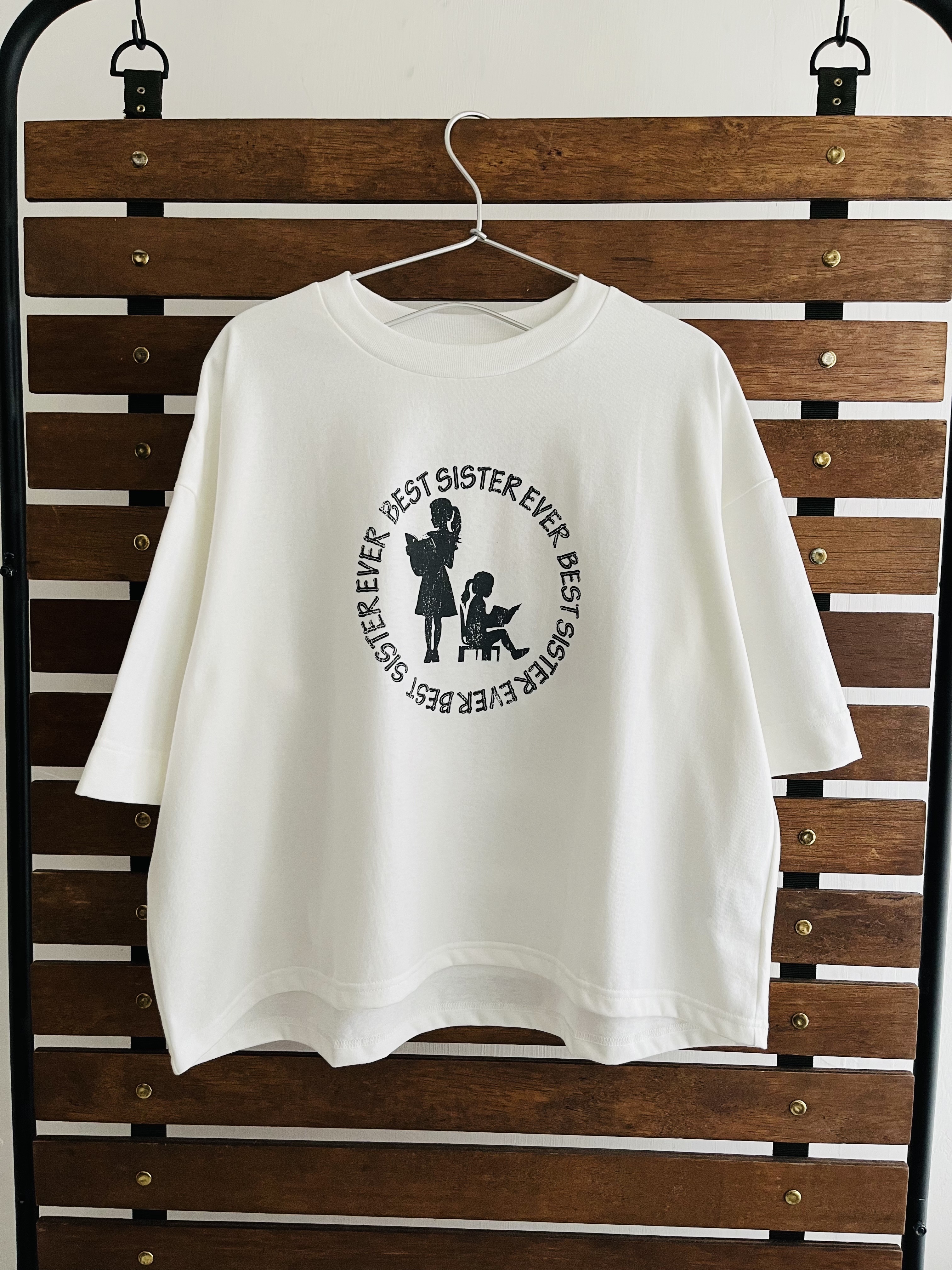 日本製Chloe sister白色圓領tee