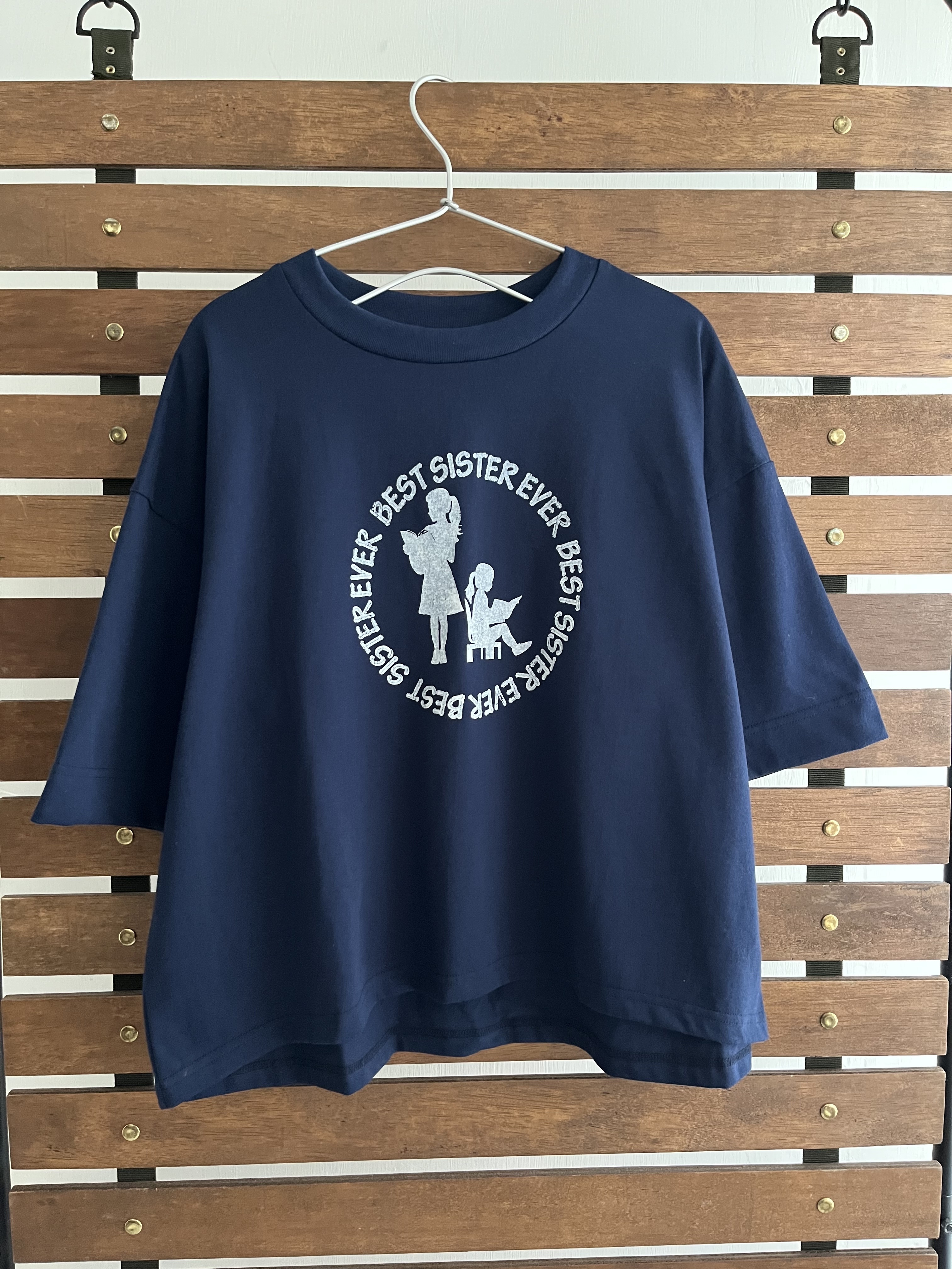 日本製Chloro sister藍色圓領tee