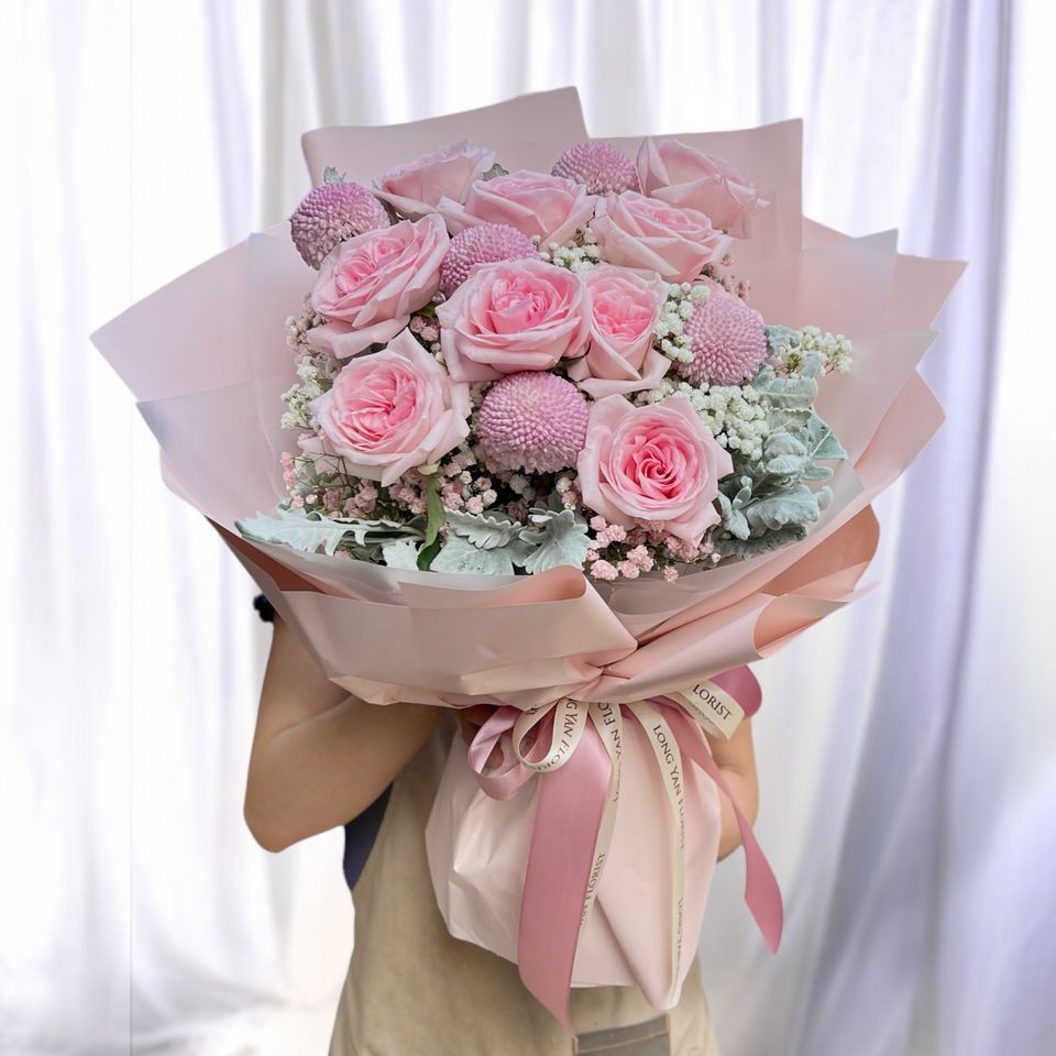 W - 10枝櫻花粉花束_RS48006