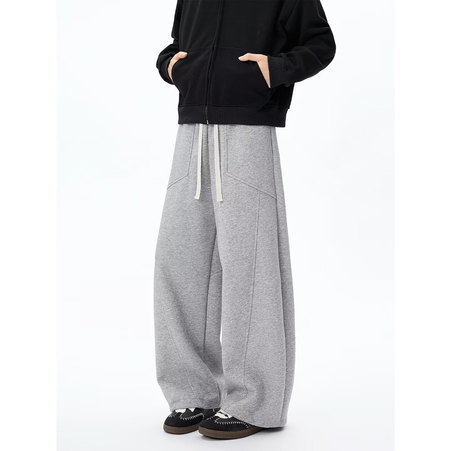 美式復古休閒彎刀褲  純棉運動休閒長褲