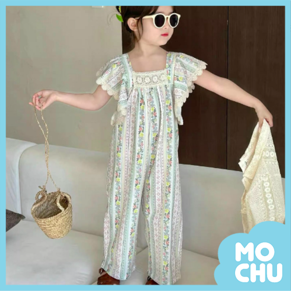 波西米亞連身褲+縷空外套套裝