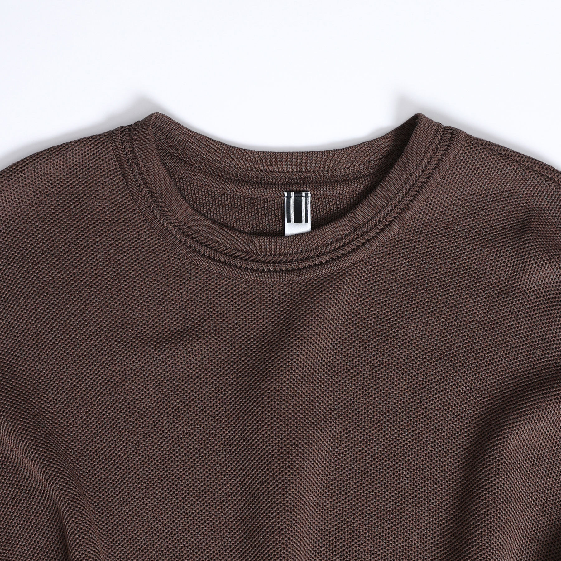 夏日涼感針織上衣（咖啡）