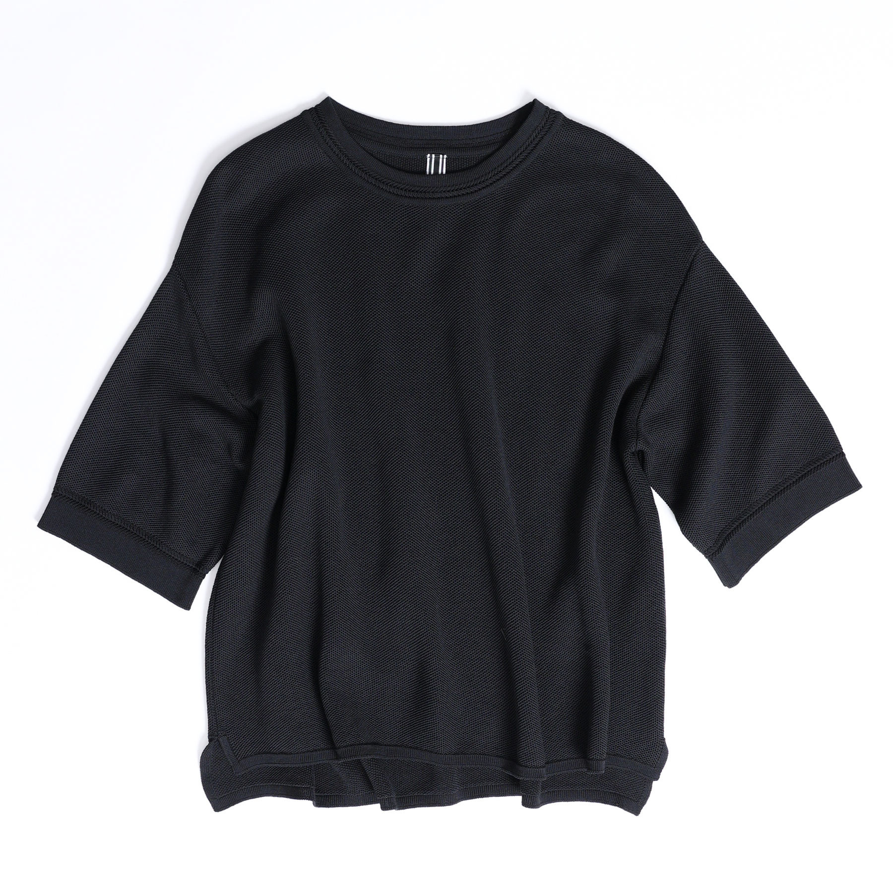 夏日涼感針織上衣（黑）