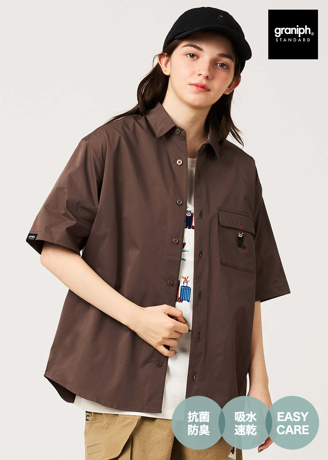 日本預訂 graniph GH Ikak | Short-sleeved shirt