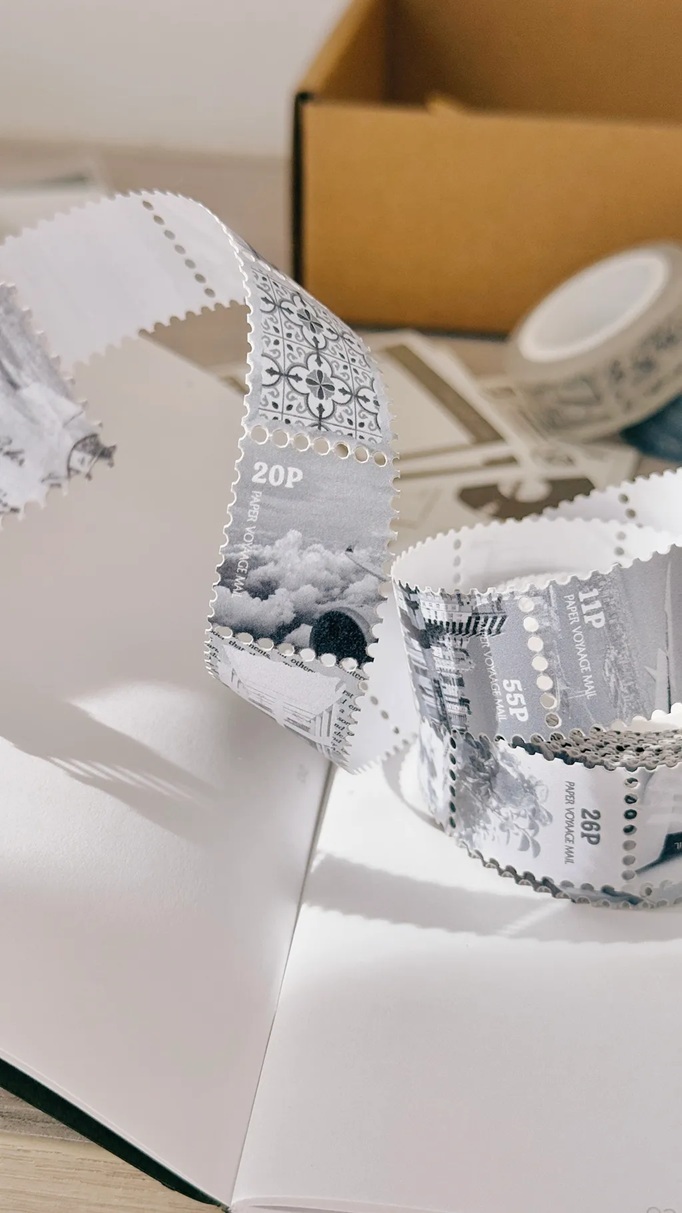 紙上旅行．Postage moment 2cm郵票造型膠帶 <整捲/分裝>  拼字有誤**版