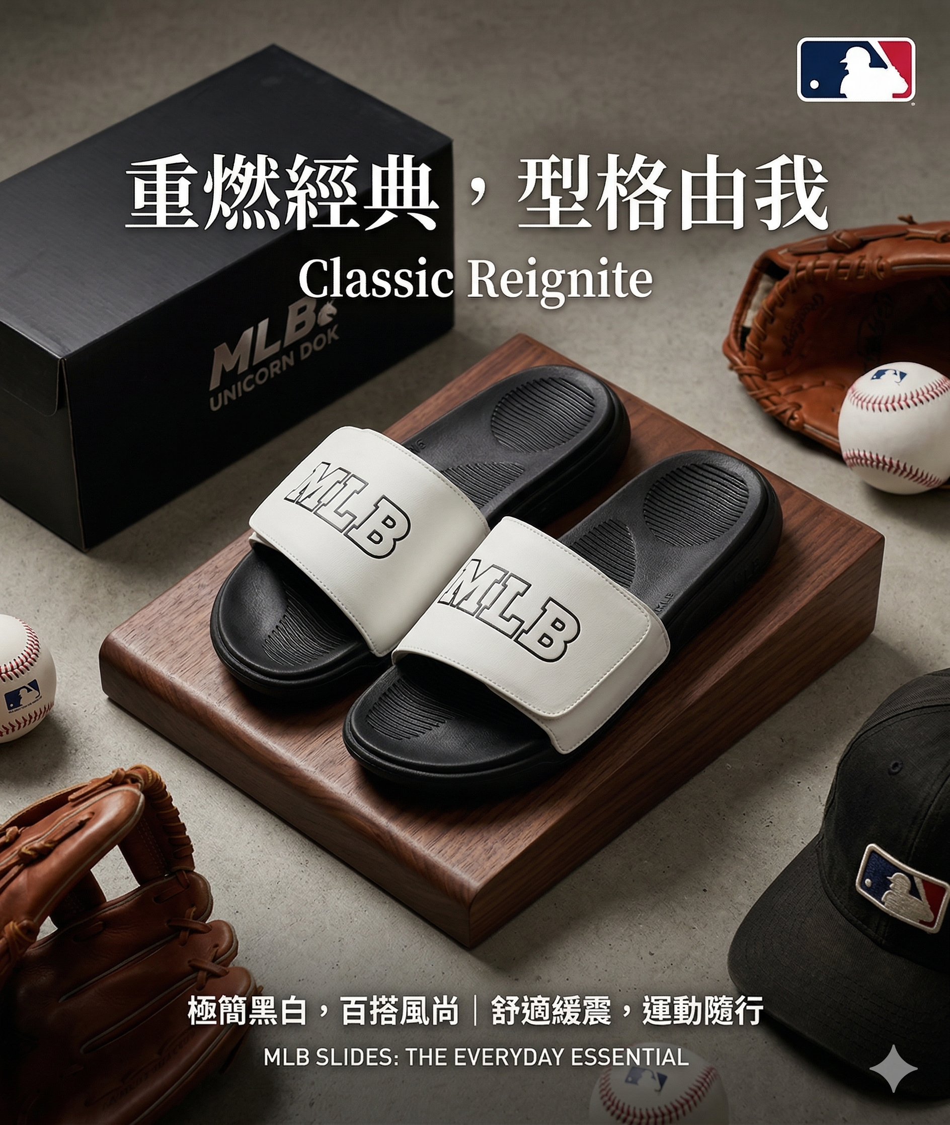 【直播】MLB LX0330703 休閒拖鞋