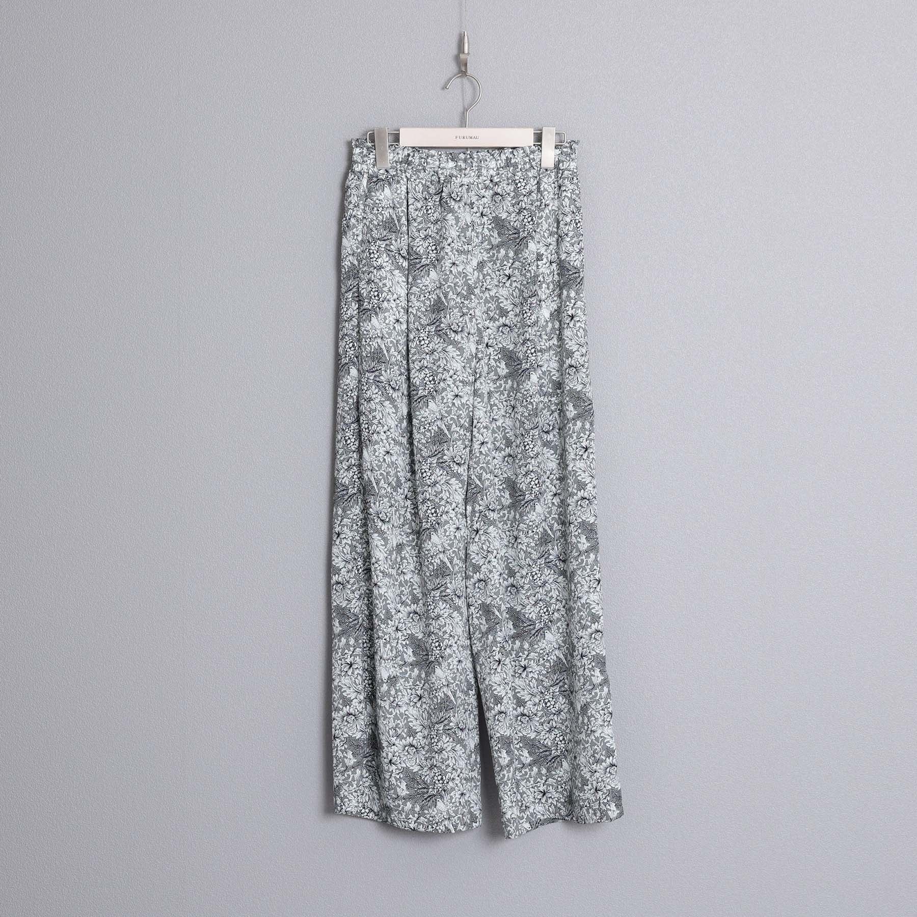 印花夏日涼感直筒褲