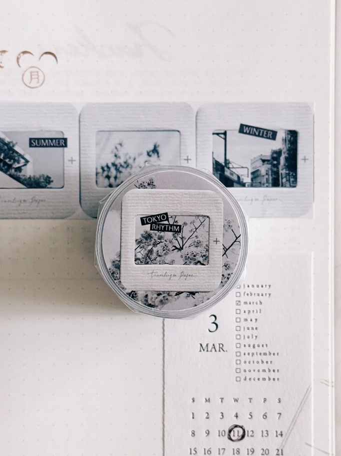 紙上旅行．Tokyo Rhythm 4cm撕線模造紙膠帶 <整捲/分裝>