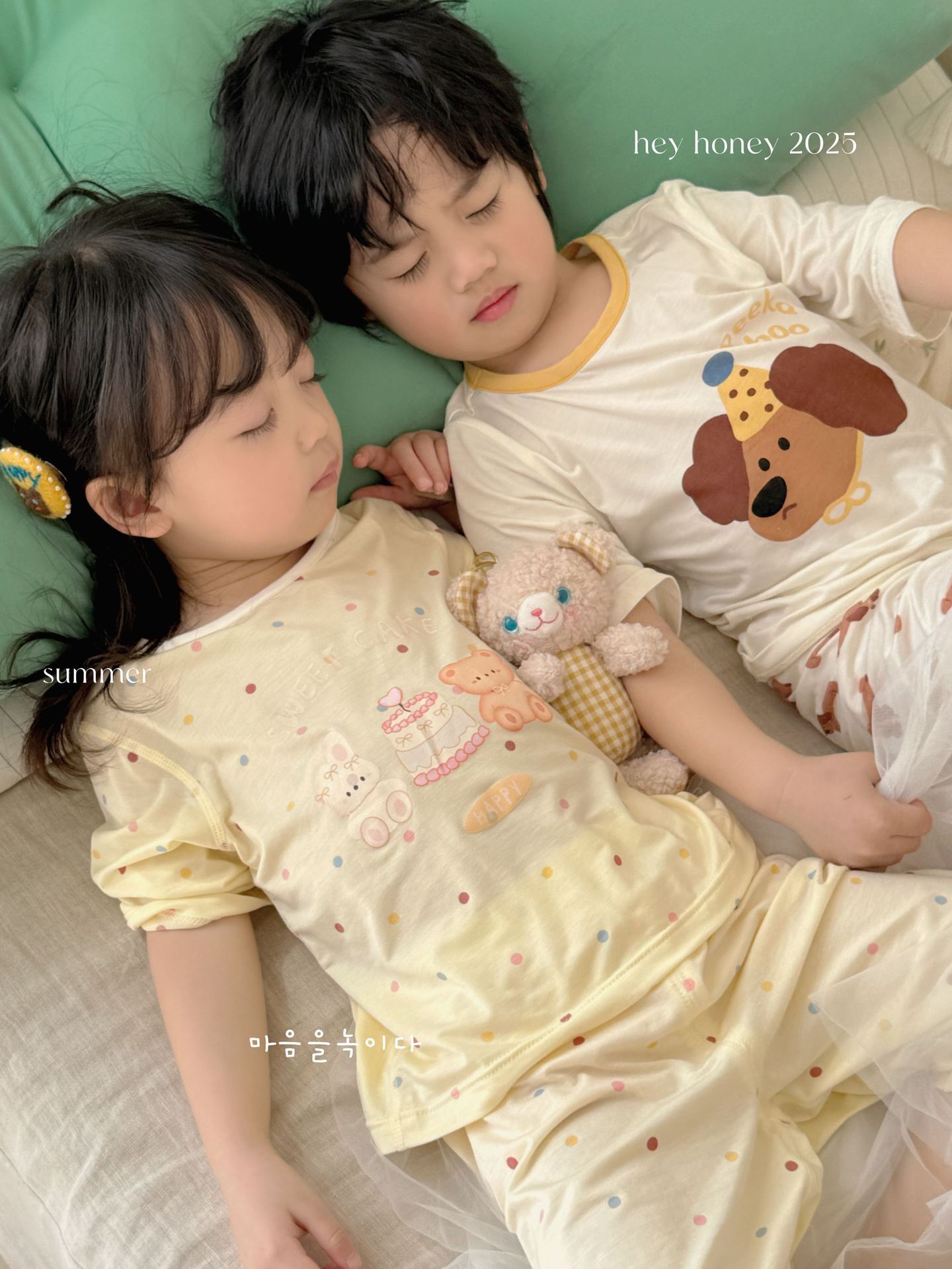 卡通萊賽爾七分袖套裝(90-140)