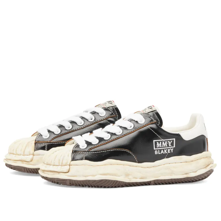 Maison Mihara Yasuhiro Blakey OG Sole Wrinkled Leather Low - Black | A14FW736