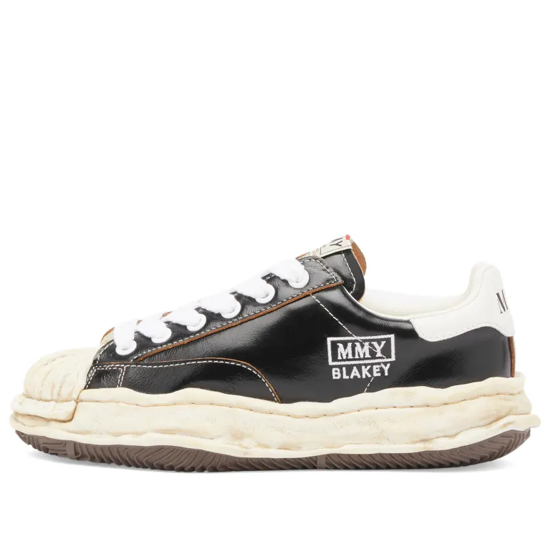 Maison Mihara Yasuhiro Blakey OG Sole Wrinkled Leather Low - Black | A14FW736