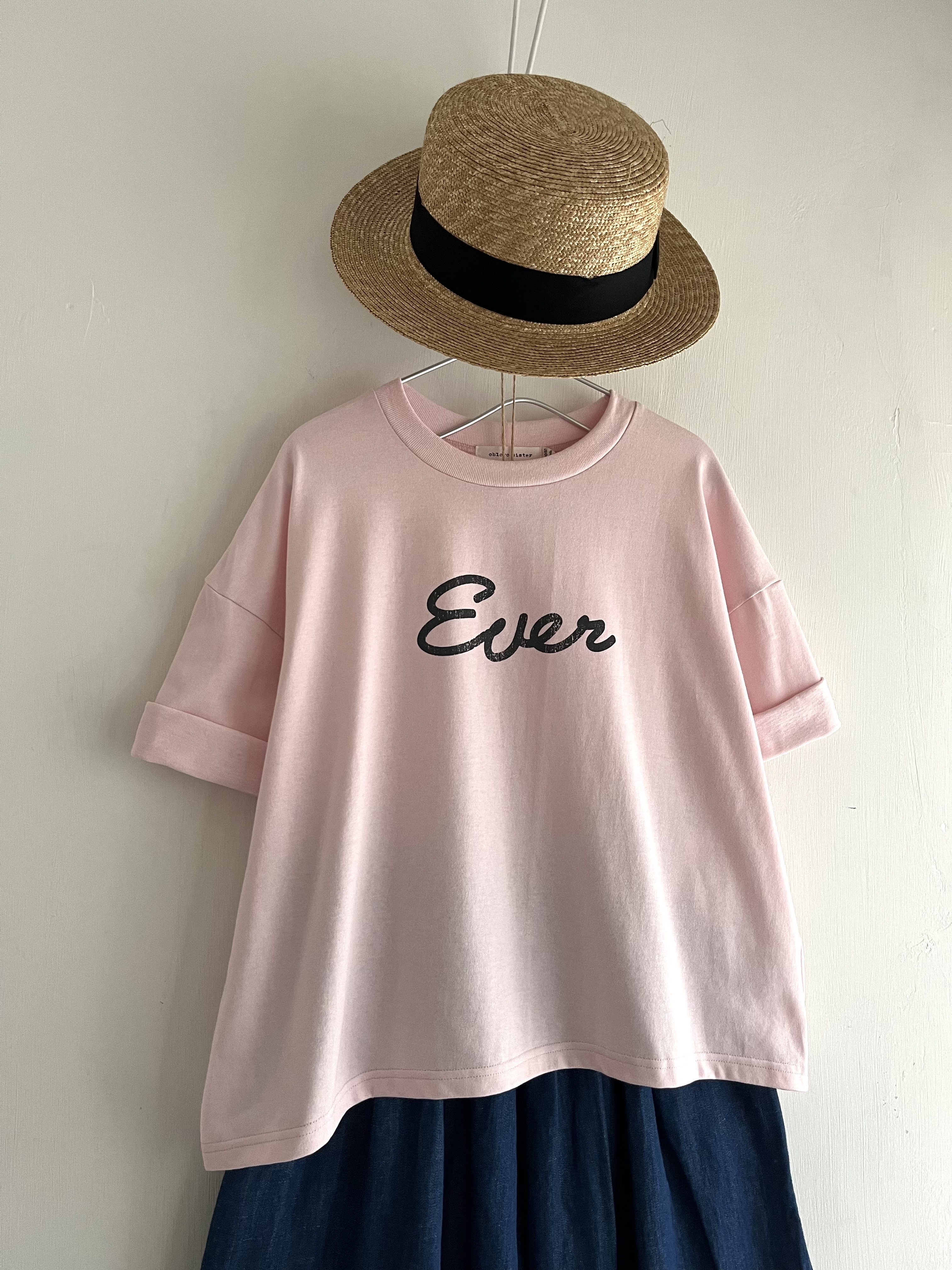 日本製粉紅色圓領tee