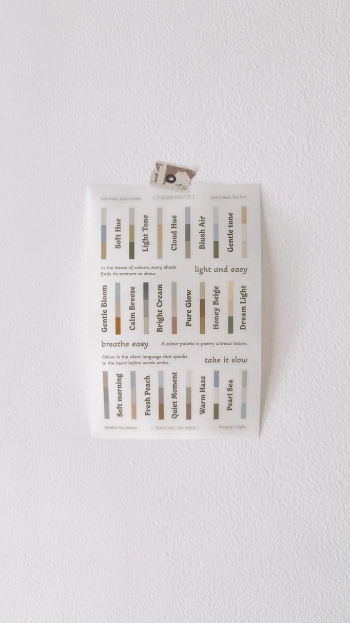 紙上旅行．Colour Palette 轉印貼紙
