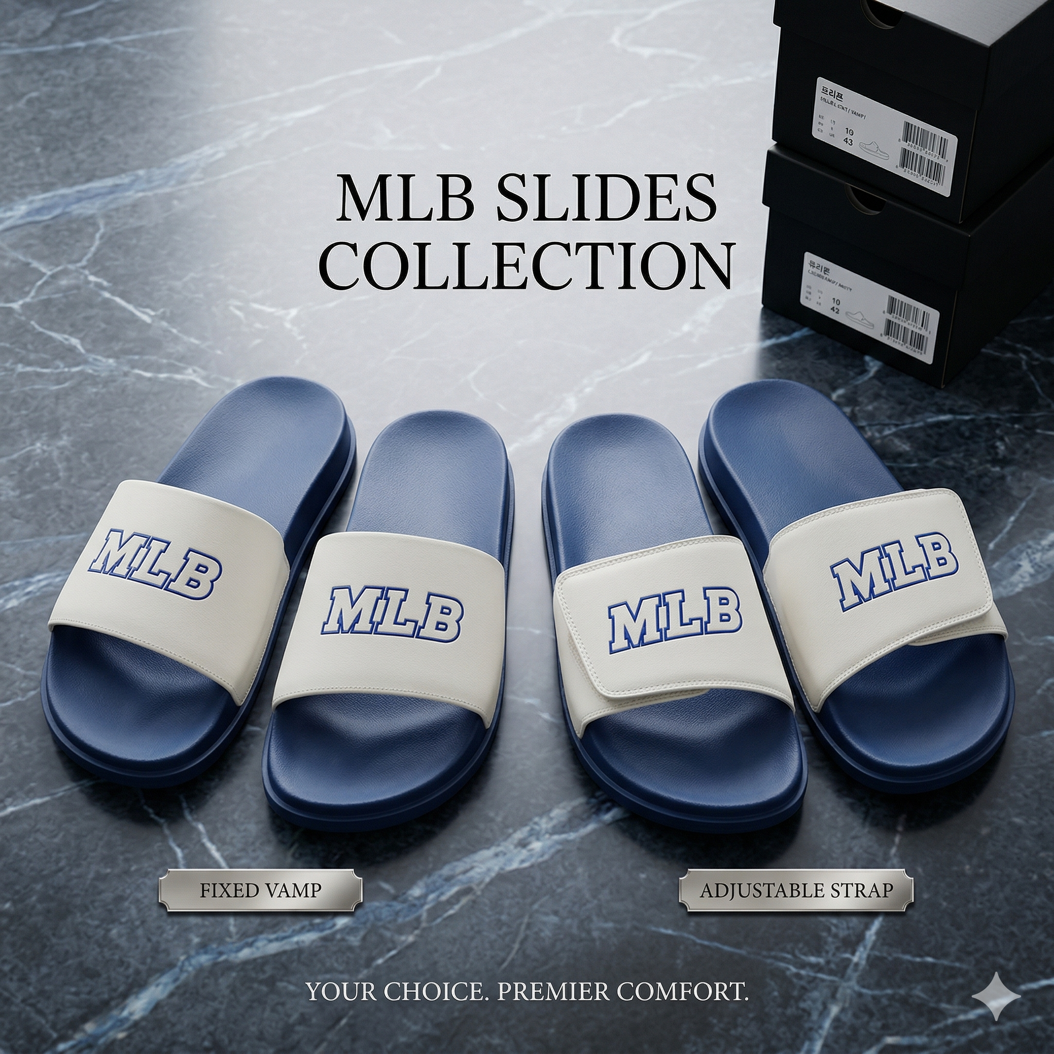 【直播】MLB LX0330705 休閒拖鞋 (藍色)