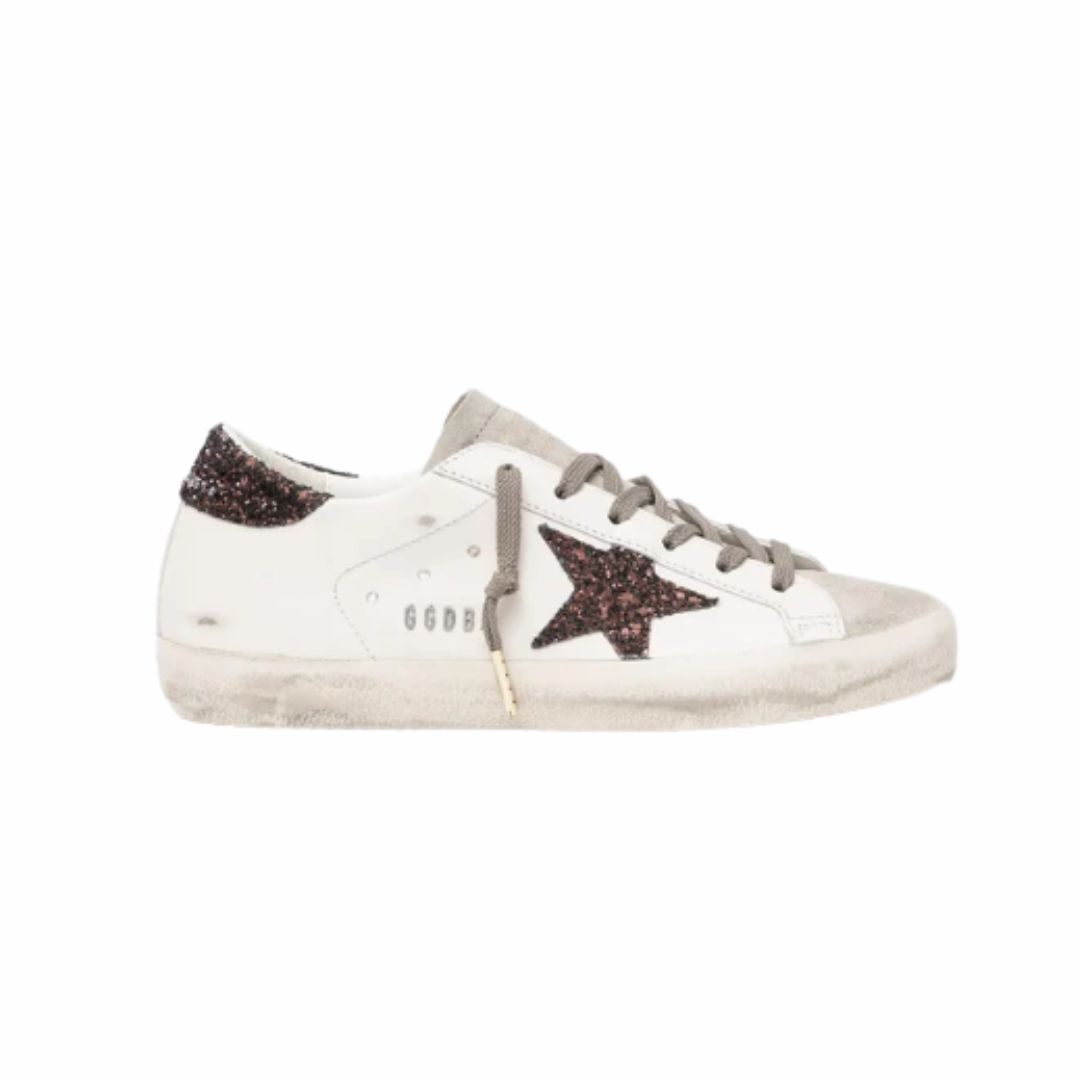 1FF0101-607 [GOLDEN GOOSE] Super-Star Glitter Sneakers White (SS26) #GWF00101 F008122-12386 (S-EU-E)