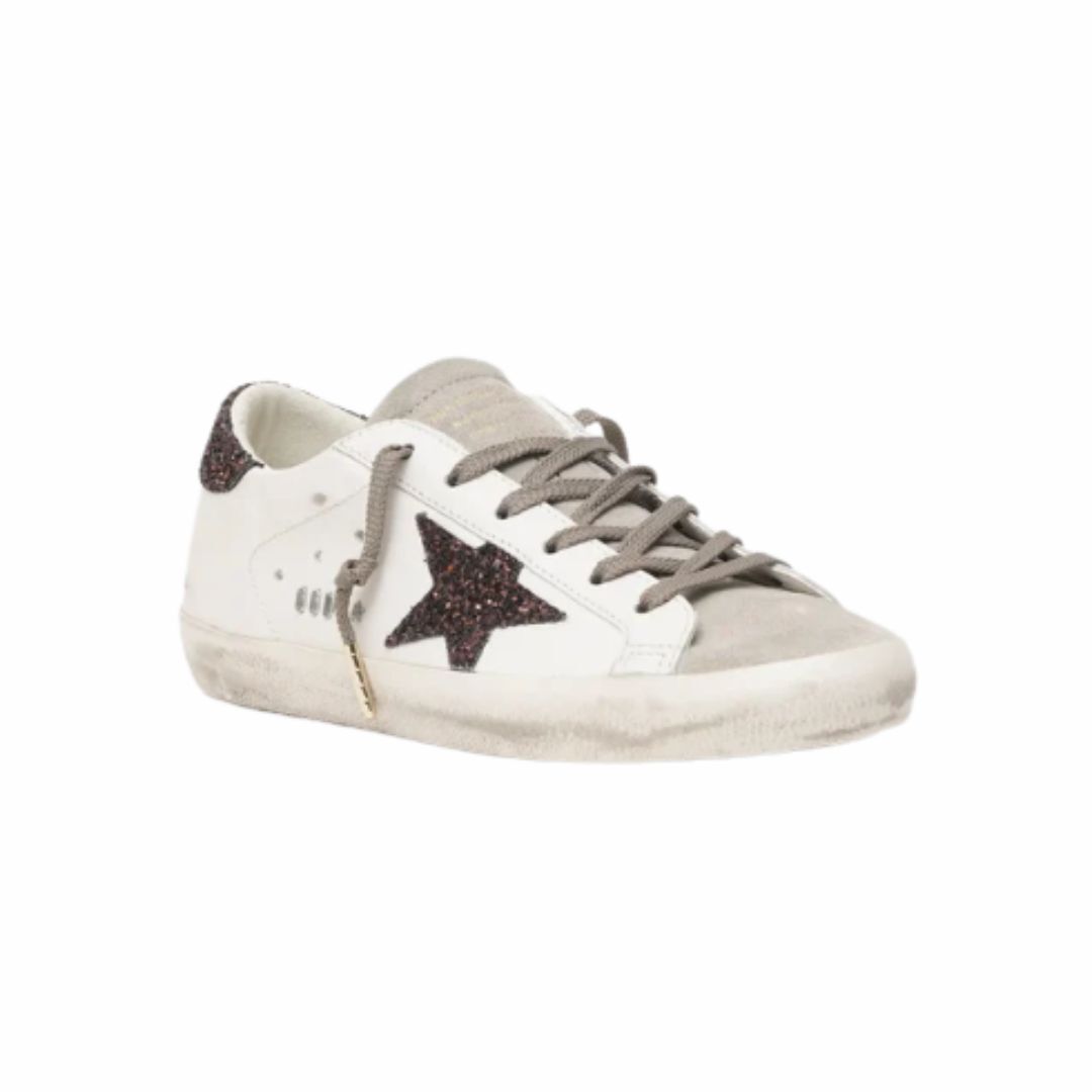 1FF0101-607 [GOLDEN GOOSE] Super-Star Glitter Sneakers White (SS26) #GWF00101 F008122-12386 (S-EU-E)