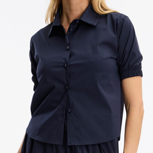 1LU0330-087 [LEO & UGO] Short-sleeved Shirt Navy #EE633-NAVY (EU)