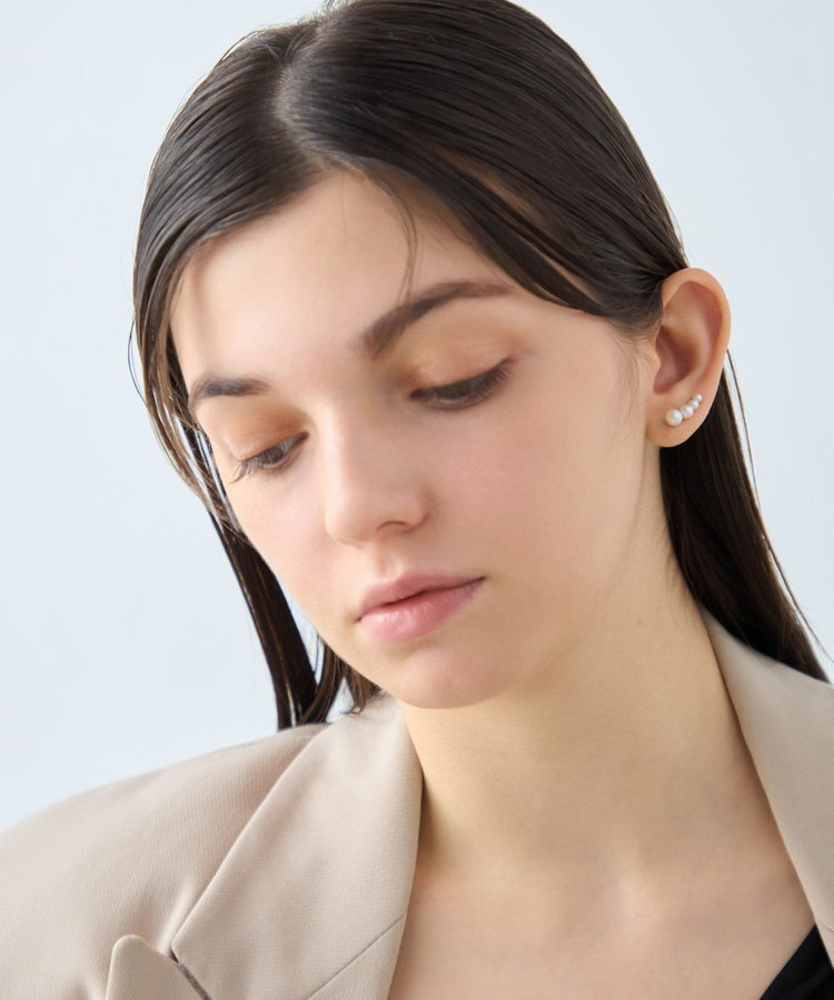 [連線優惠] ete K18 排列珍珠耳環