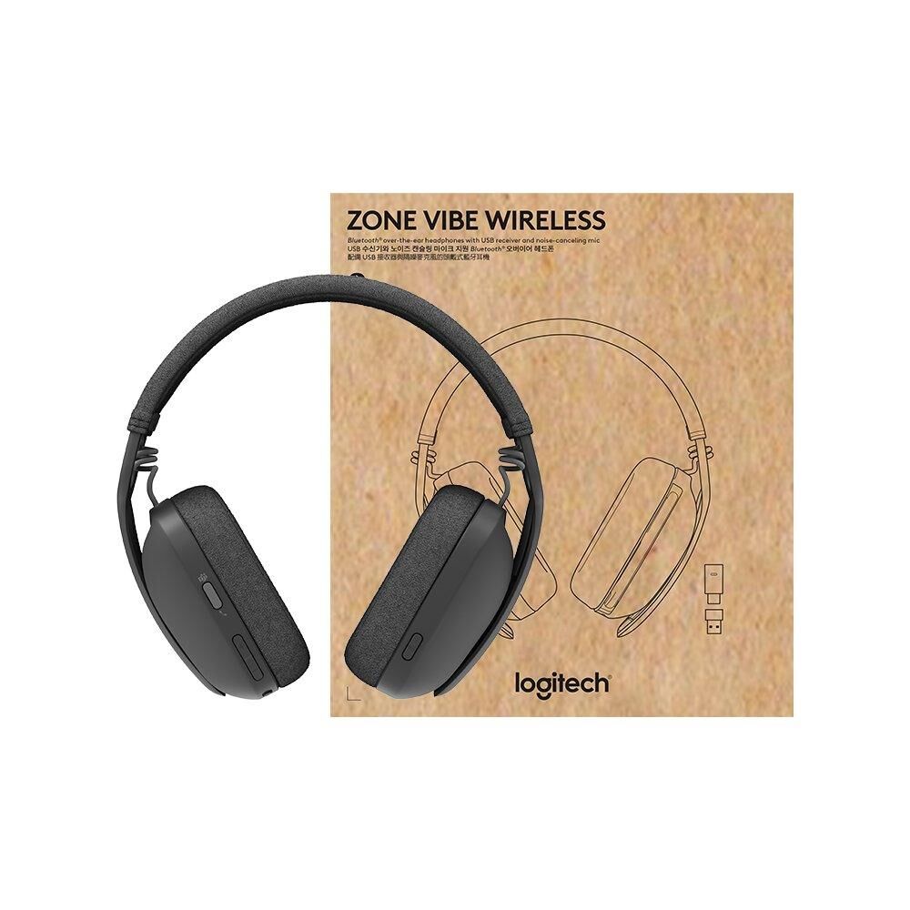 【Logitech】ZONE VIBE WIRELESS 無線藍芽耳機麥克風