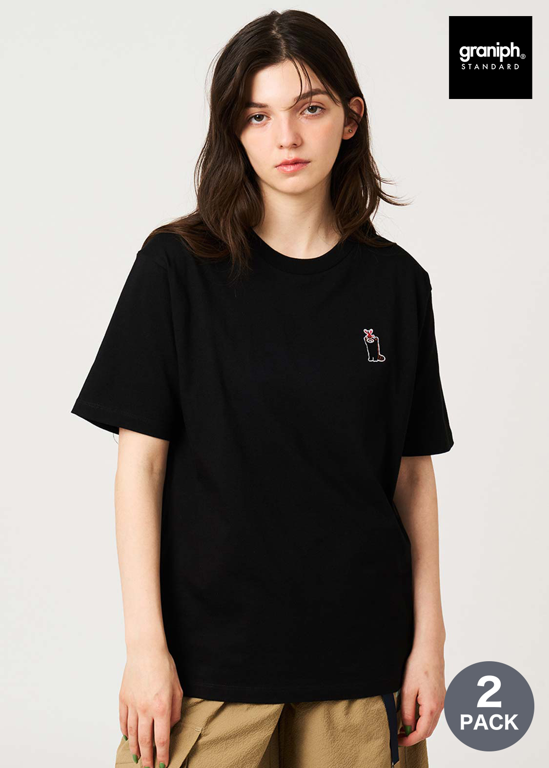 日本預訂 graniph GH IkaKu | 2-Pack Icon T-Shirt