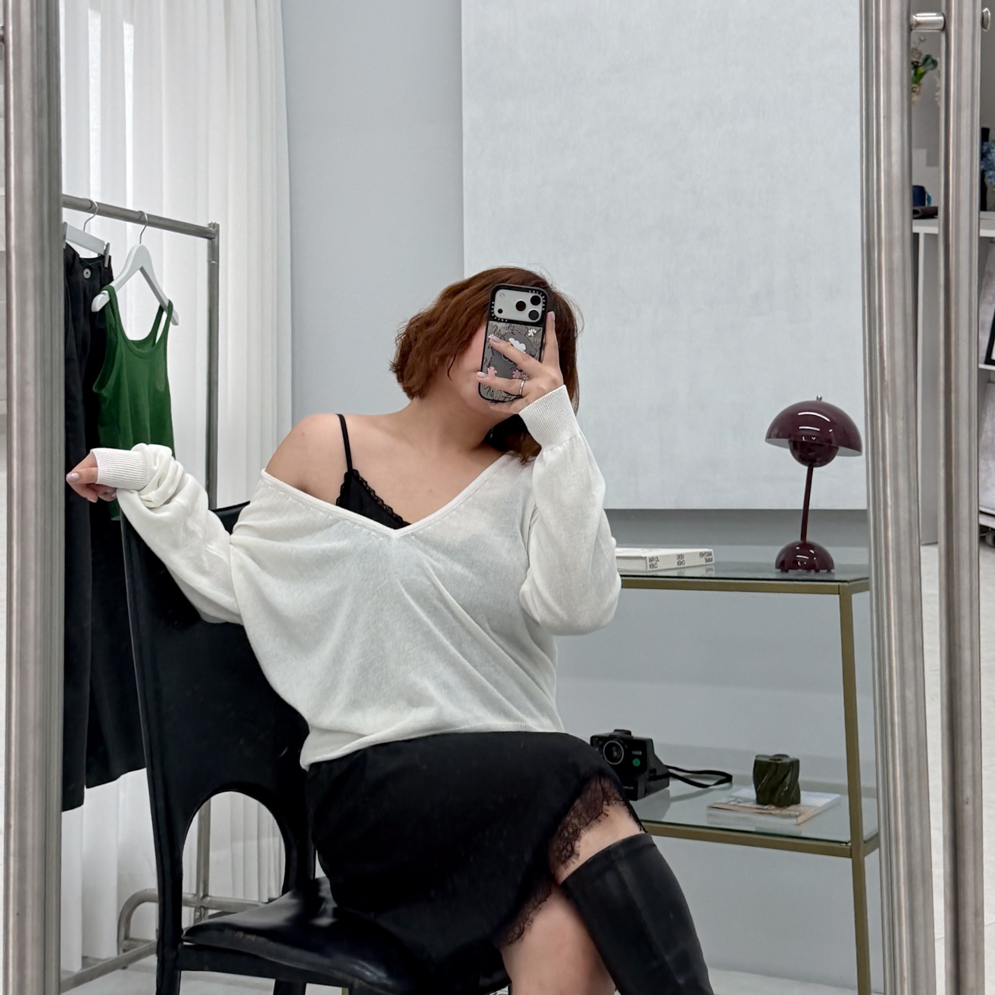 A16細緻小蕾絲背心洋(黑)