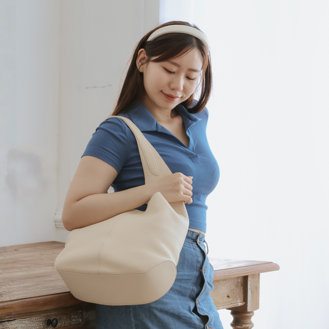 Erin Leather Shoulder Tote Bag