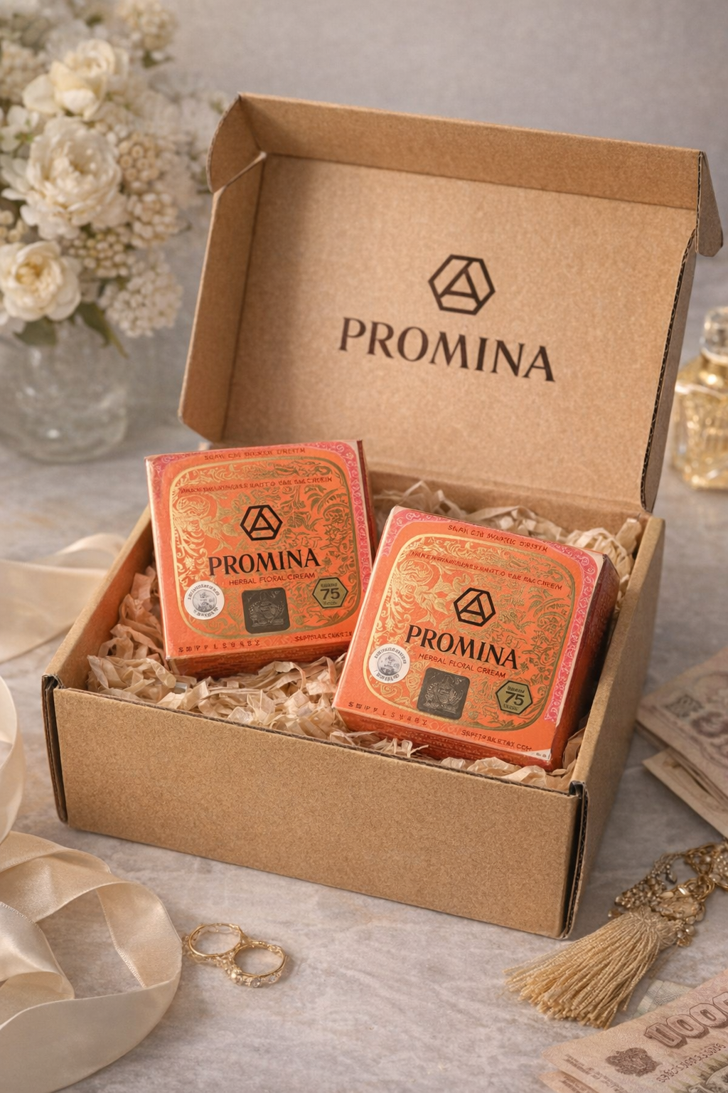 泰國 PROMINA 保美雅人蔘珍珠膏 6g｜亮澤膚色 修飾暗沉 輕潤保養