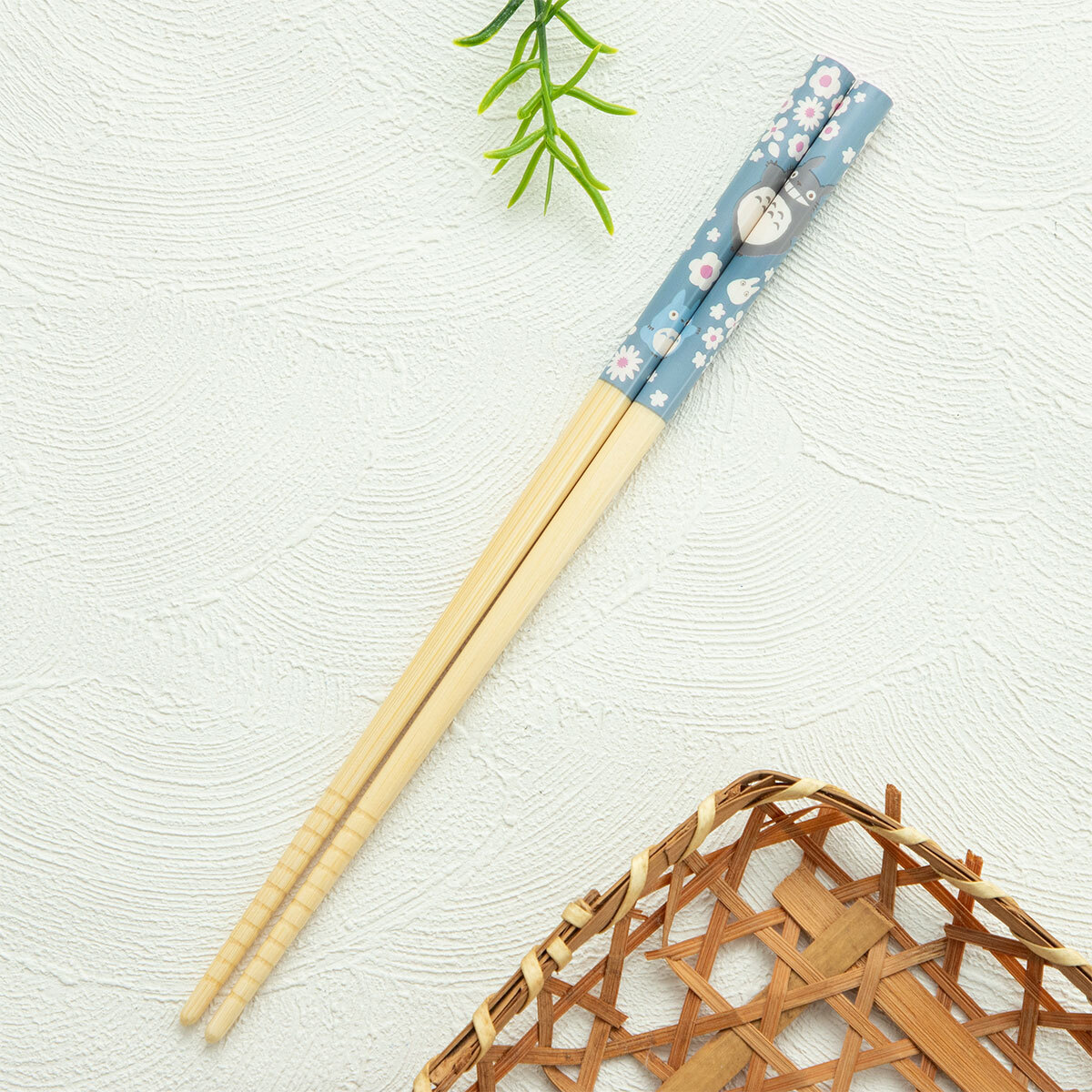 竹筷 龍貓 藍色 21公分