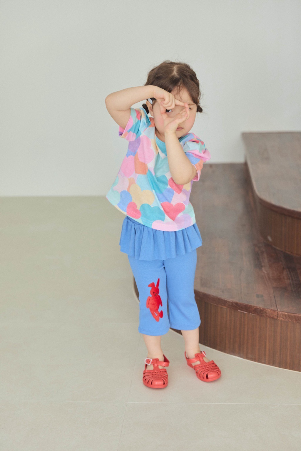 荷葉裙擺五分褲