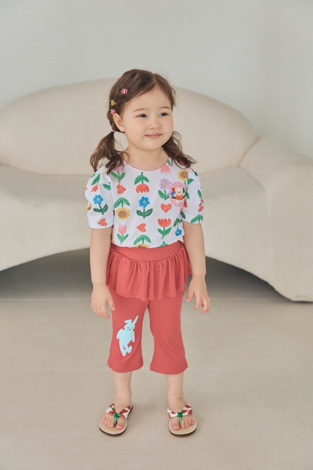 荷葉裙擺五分褲