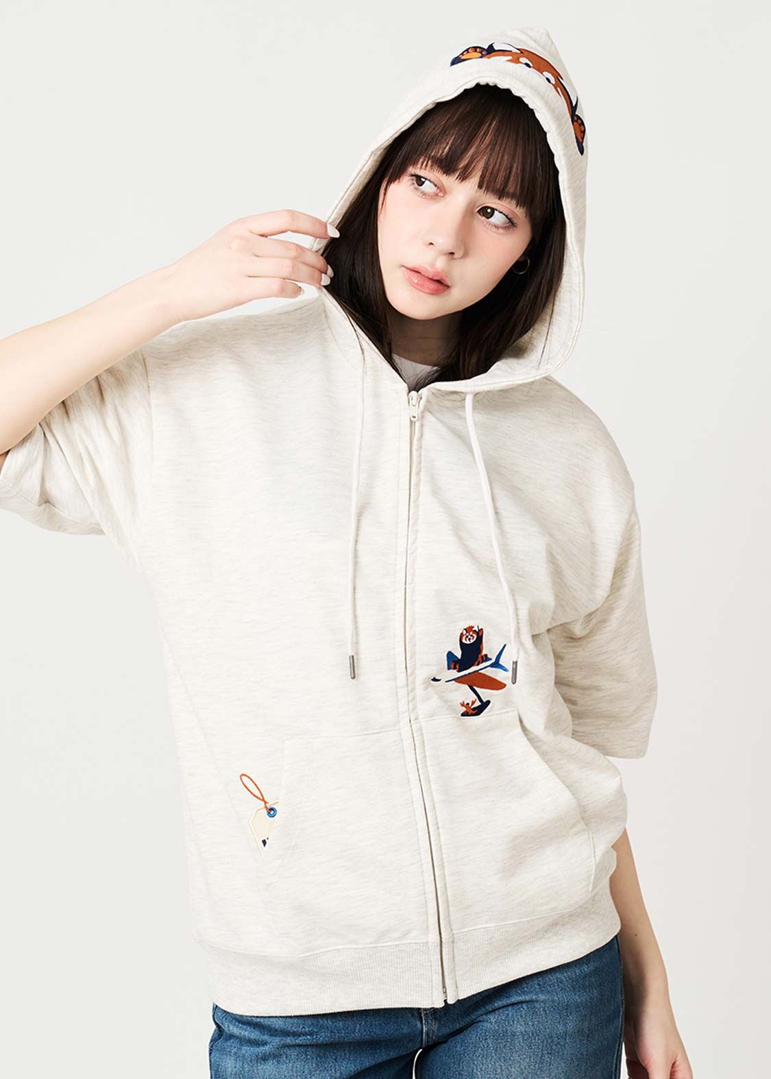 日本預訂 graniph GH Ika Trip | Short-Sleeve Zip Hoodie