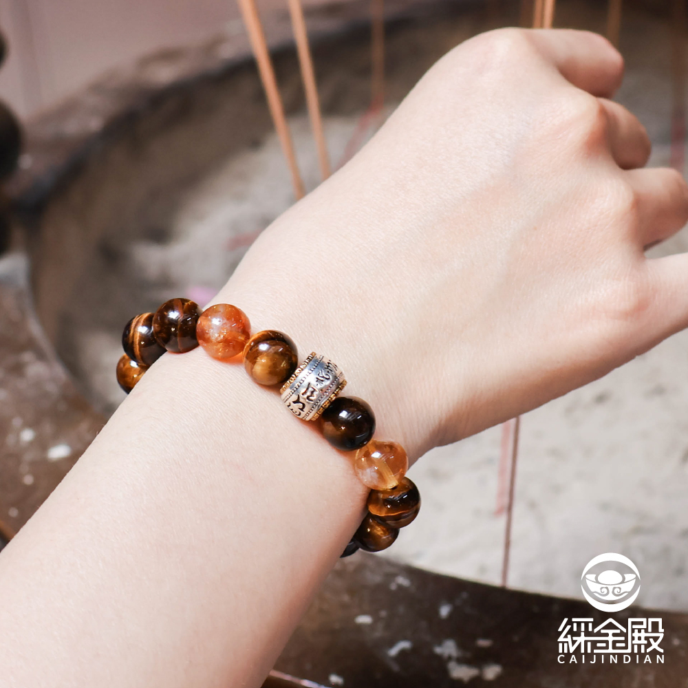 日進斗金虎眼石手珠｜黃塔晶｜招財聚富｜財源滾滾｜水晶【綵金殿】