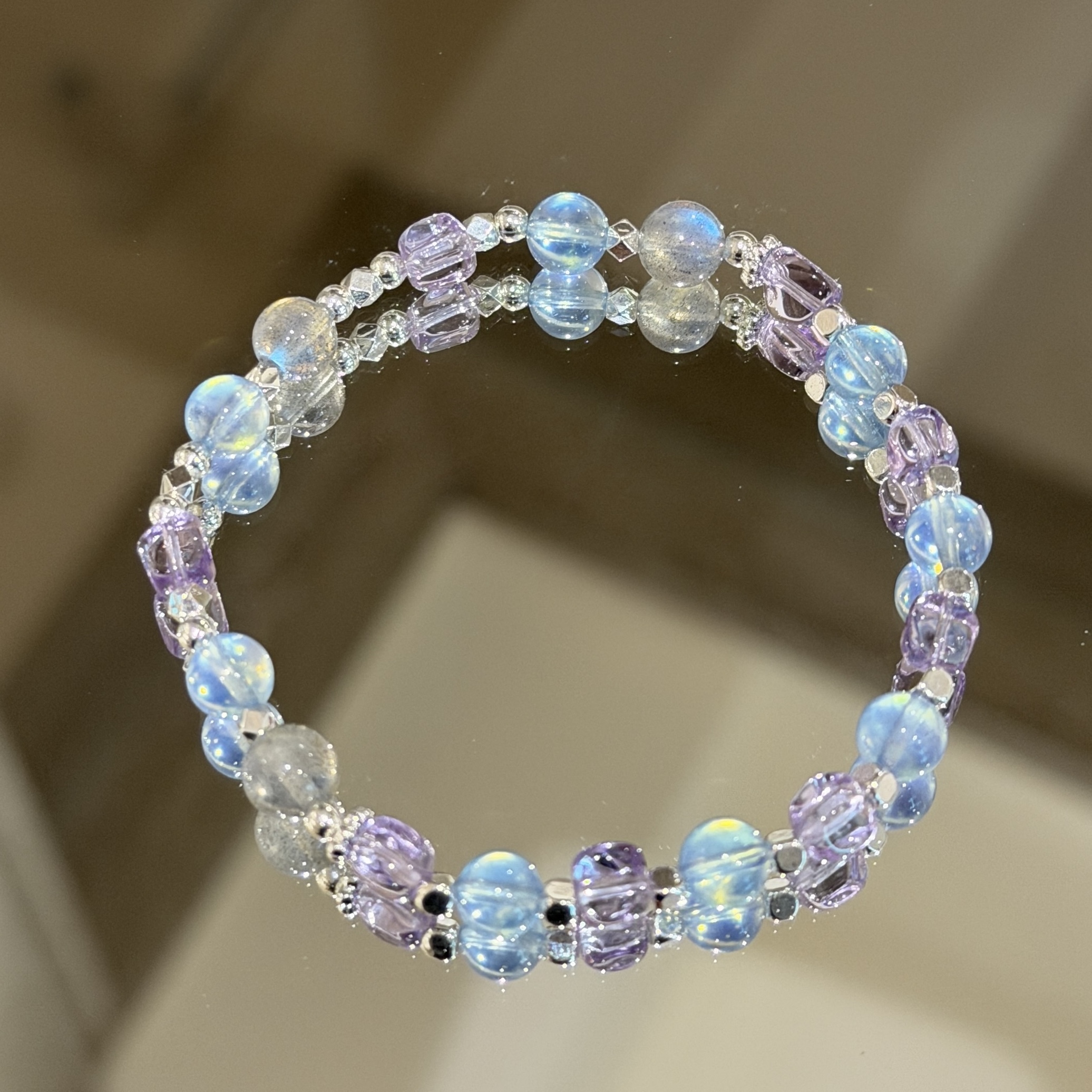 智慧自信溝通 | 葡萄汽水 | 方塊紫水晶《彈力繩款式》