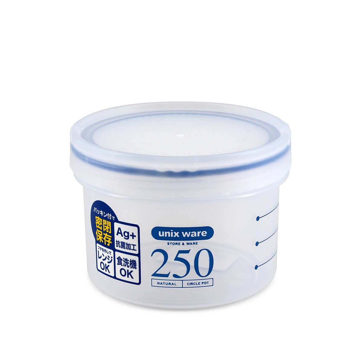 日本品牌ASVEL unix ware 250ml 密氣儲物罐(附刻度) -4303