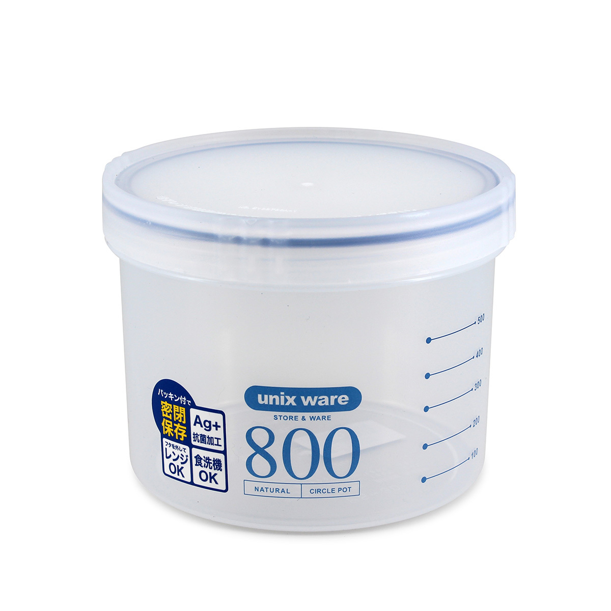 日本品牌ASVEL unix ware 480ml 密氣儲物罐(附刻度) -4307