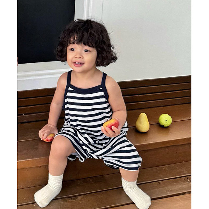 正韓夏BAYVELY 三色美式條紋連身褲