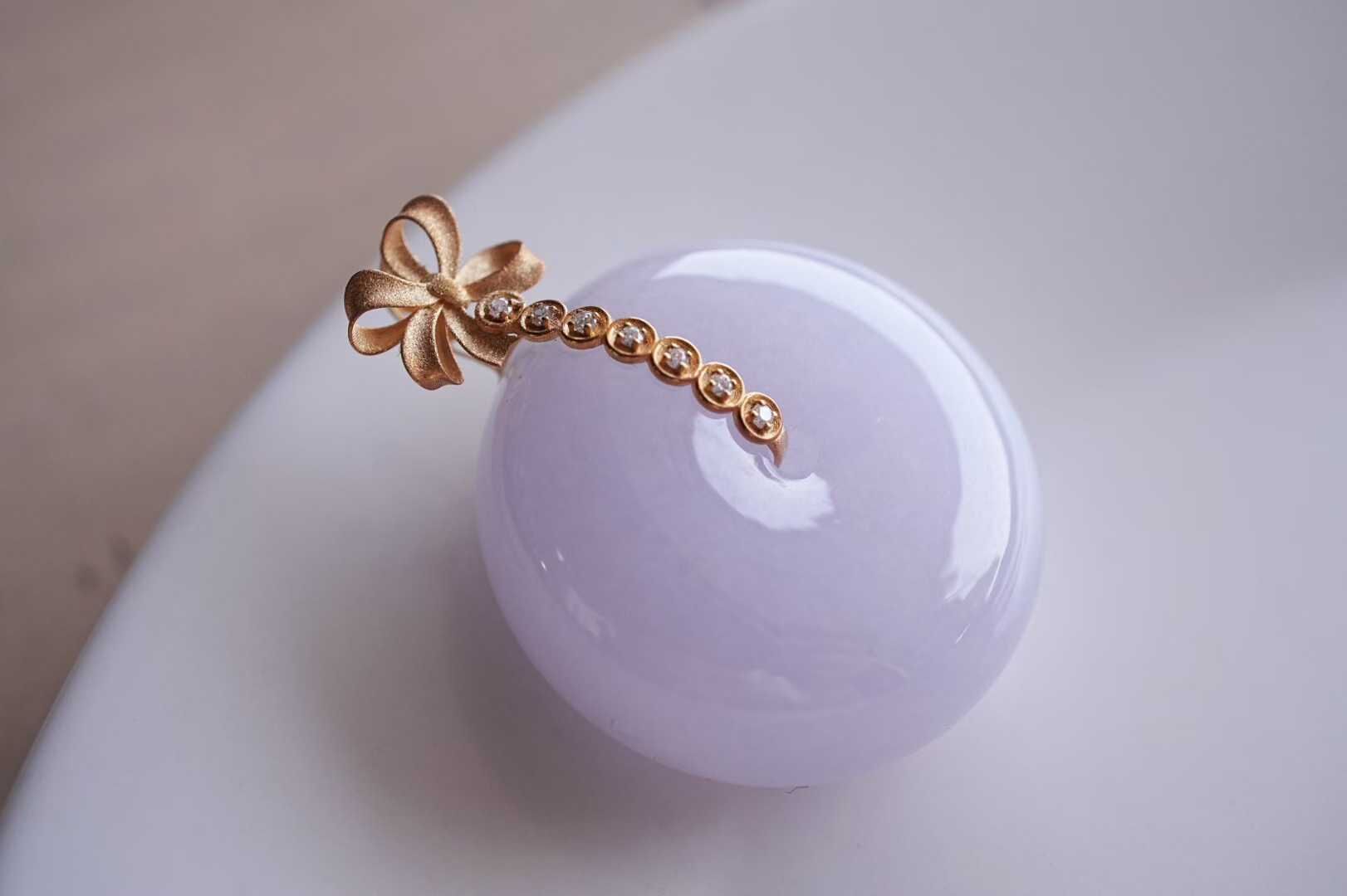 31684 翡翠冰紫羅蘭平安扣吊墜