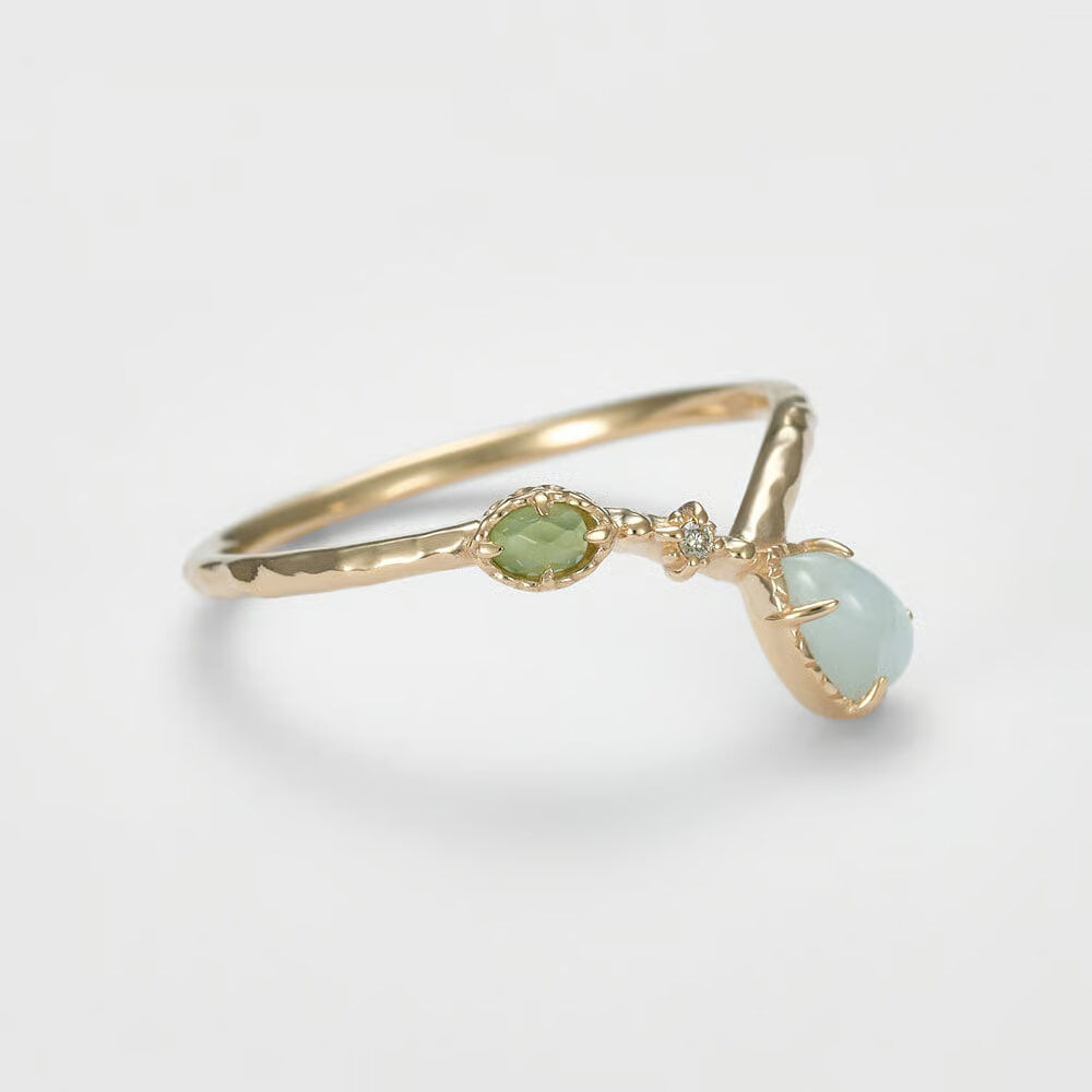 [連線優惠] agete K5 多寶石/鑽石戒指