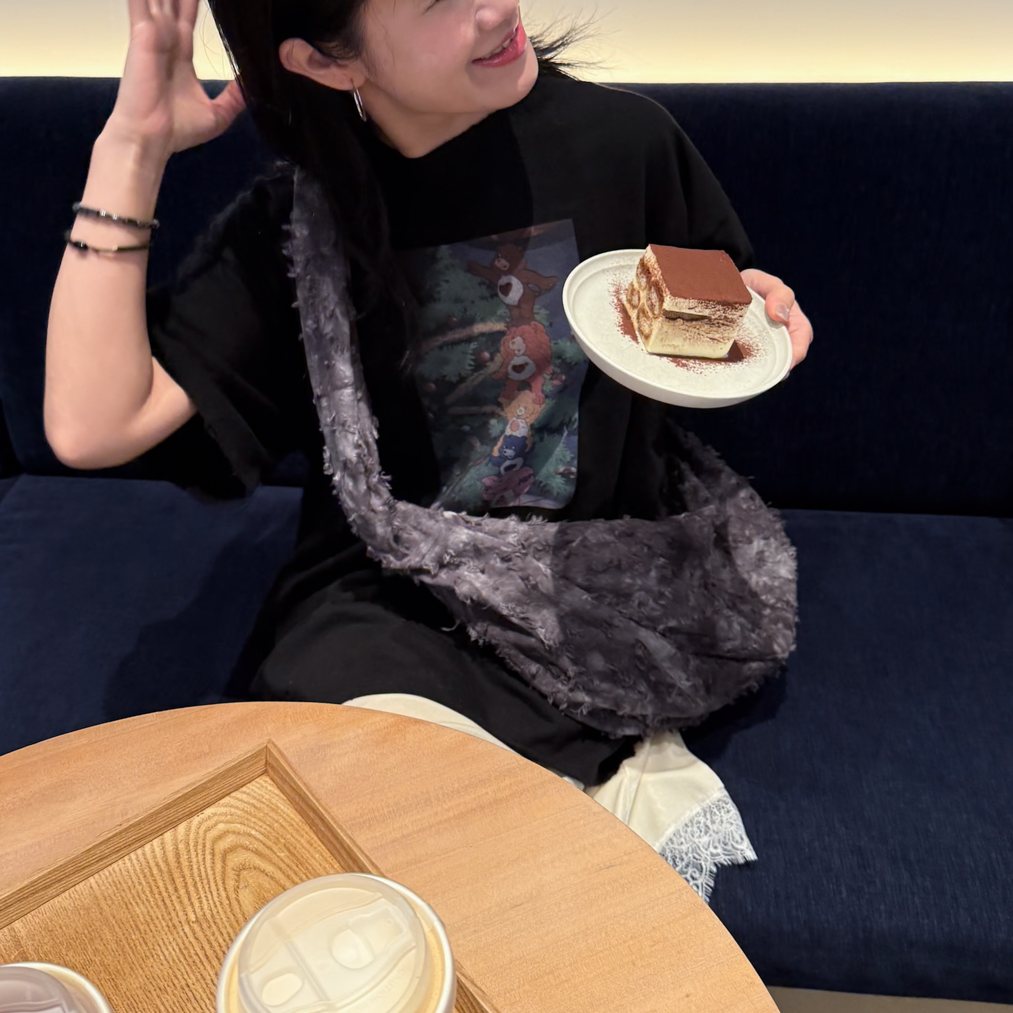 A21熊熊後磅小破壞感T(白/墨/黑)