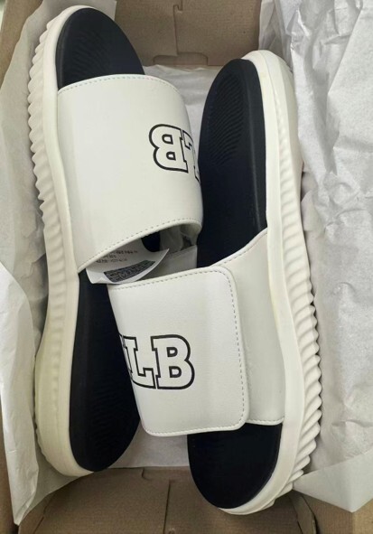 【直播】MLB LX0330712 休閒拖鞋 (白配黑底)