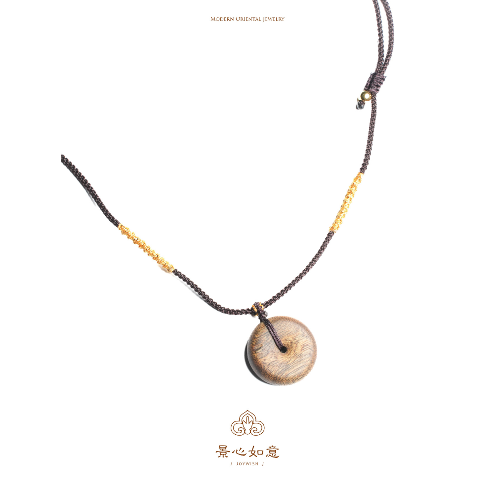 ACC-CCG0401-030 沉香｜平安扣沉香簡約編繩吊墜 (A30)