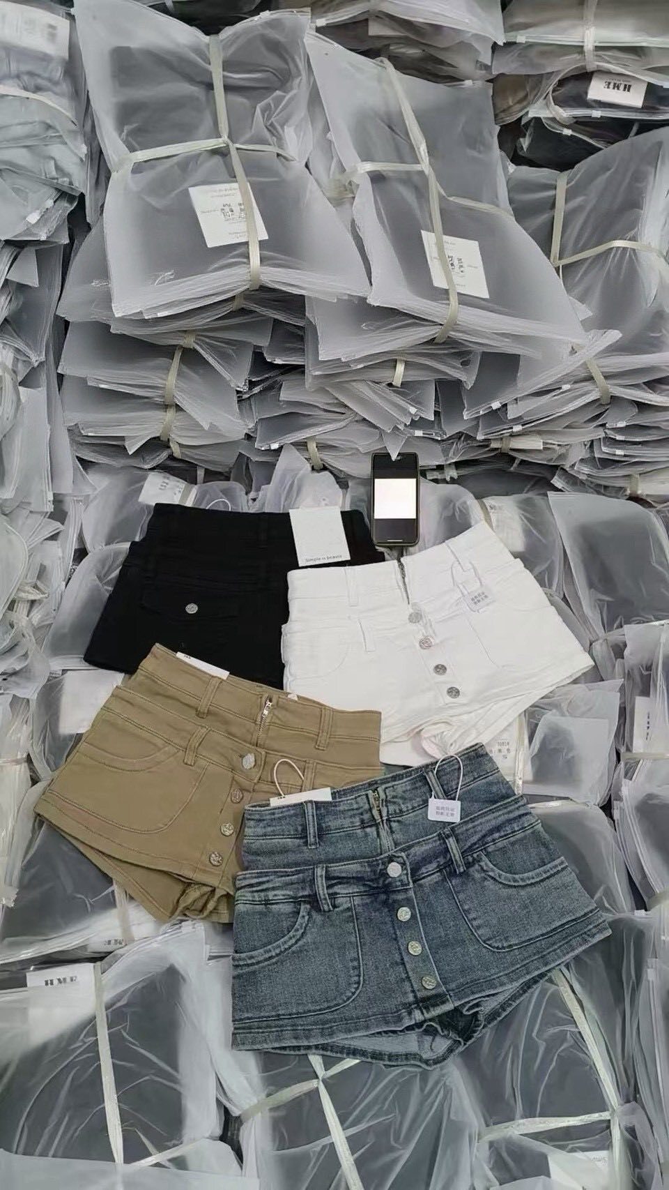 辣妹長腿精假兩件式牛仔褲裙🀄