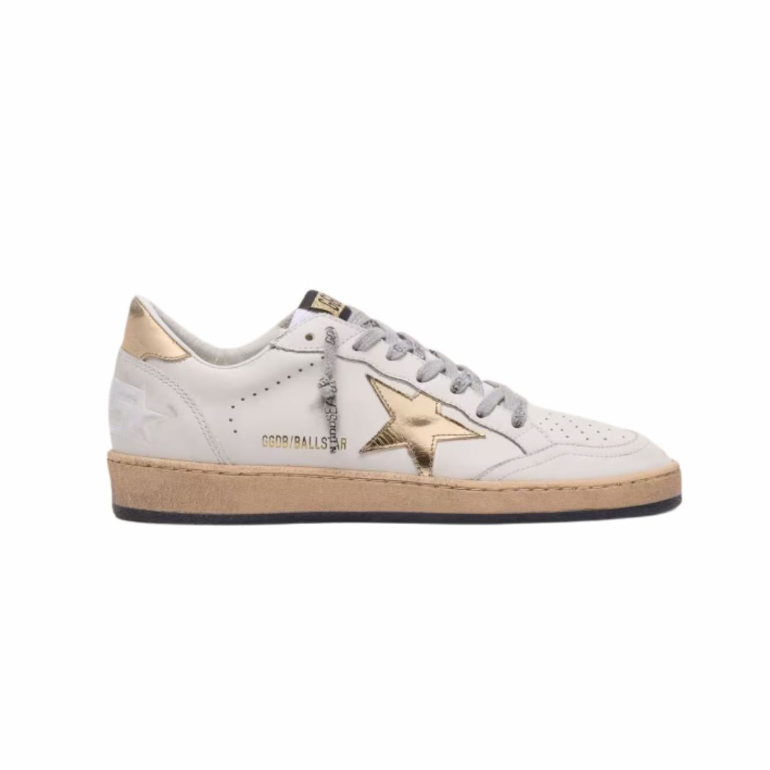 1FF0101-611 [GOLDEN GOOSE] Women's Ball Star With Gold Star And Heel Tab White (SS26) #GWF00117 F000783-80608 (S-EU-E)