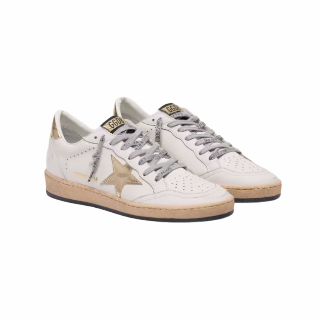 1FF0101-611 [GOLDEN GOOSE] Women's Ball Star With Gold Star And Heel Tab White (SS26) #GWF00117 F000783-80608 (S-EU-E)
