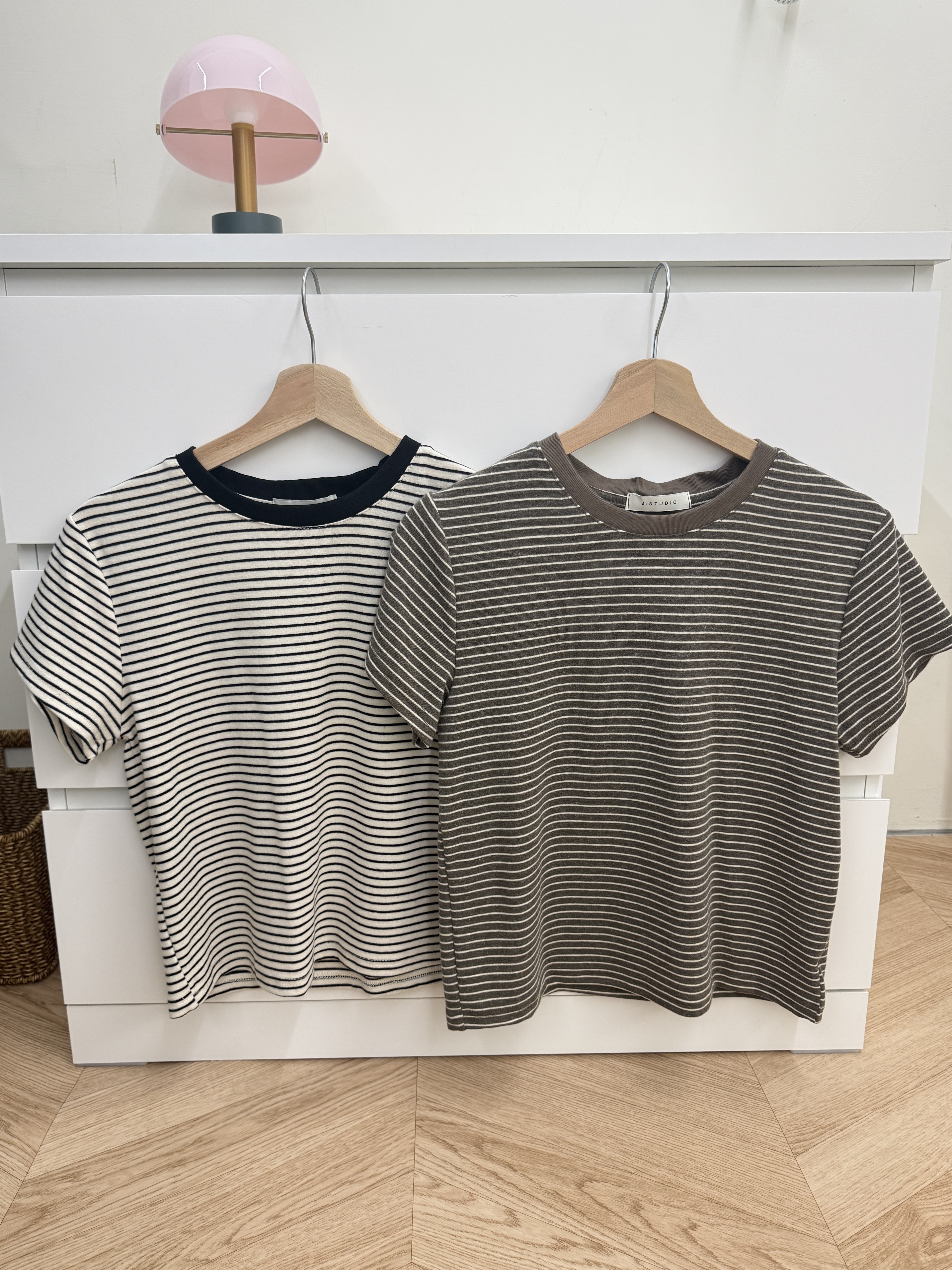 細條紋彈性T*2色